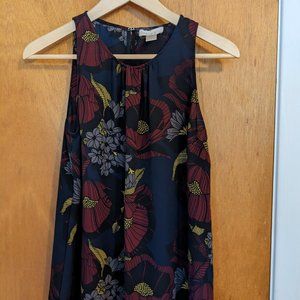 Ann Taylor Loft Floral Print Sleeveless Top, Small